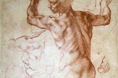 Michelangelo 1510-11 Studies for the Libyan Sibyl From New York Metropolitan Museum Of Art At New York Met Breuer Unfinished.jpg